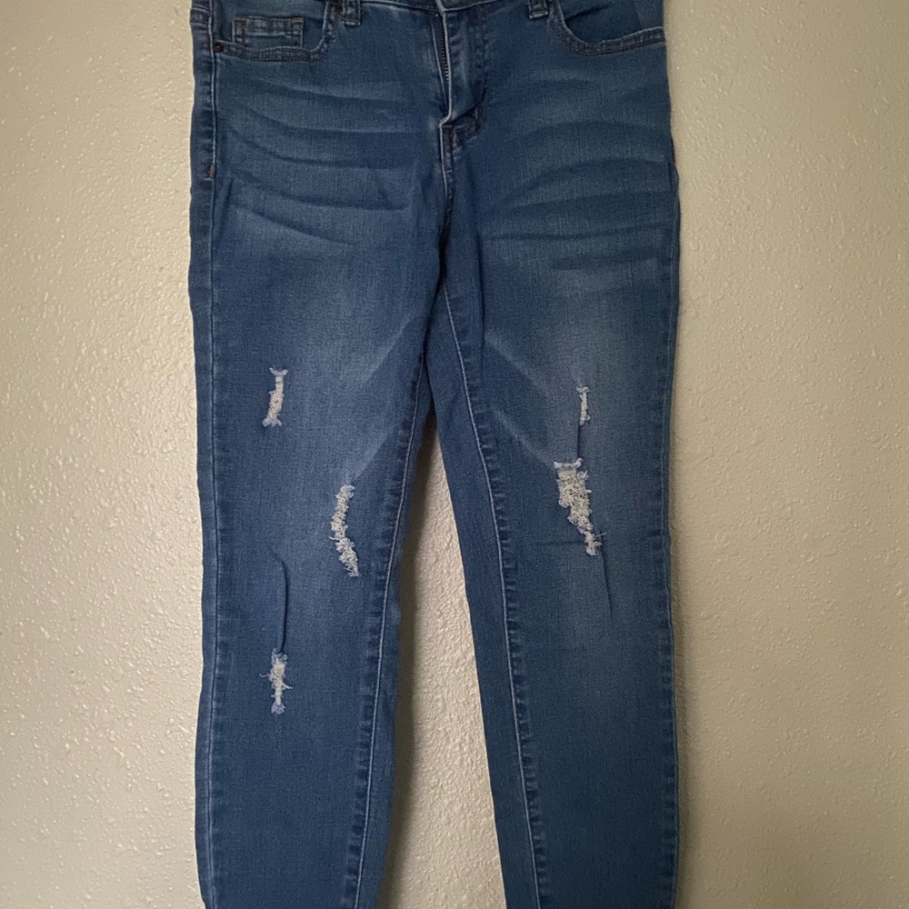 Encore Jeans Blue Skinny Distressed Denim